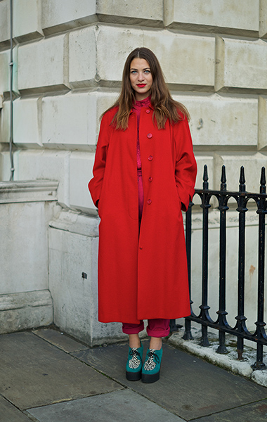 LFW street fashion: Chiara Wilde at Somerset House for London fashion week