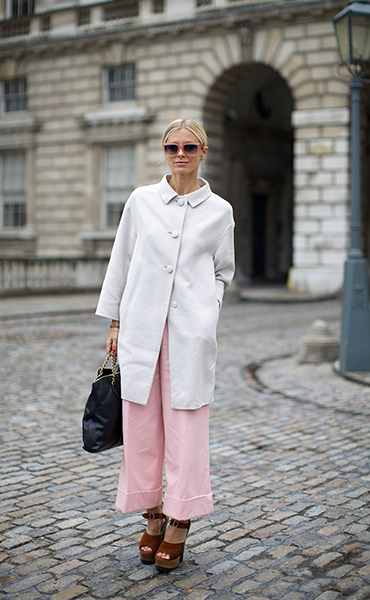 LFW street fashion: Laura Baile at Somerset House for London fashion week