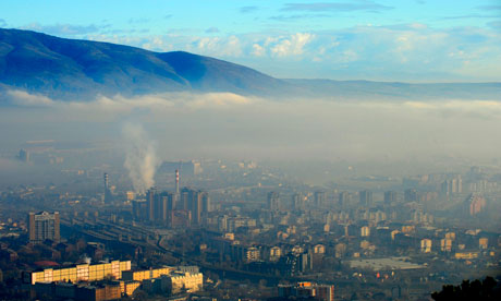 Morning view of FYROM capital Skopje