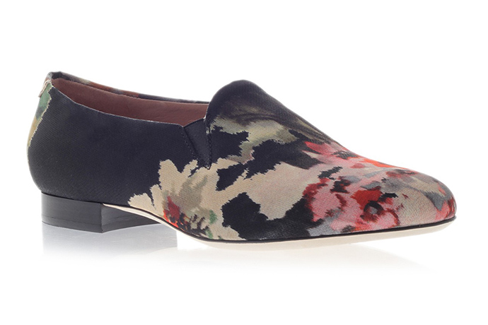Fancy flats: Fancy flats - floral fabric slippers by Acne