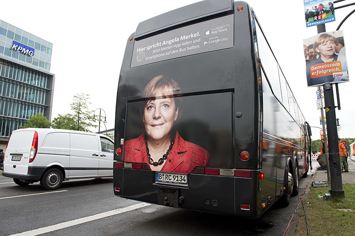 A Lighter Look: Angela Merkel's campaign bus