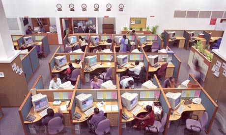 Bangalore Employees at a call centre 