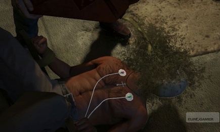 Victim being electrocuted in Grand Theft Auto 5