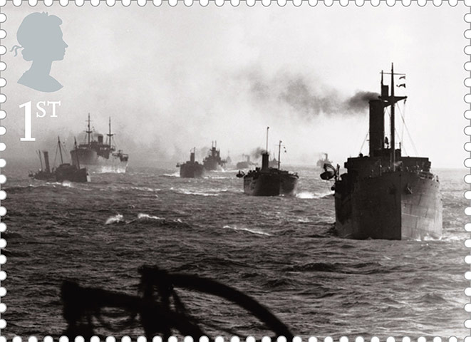 stamps: HMS Vanoc on Atlantic Convoy escort duty