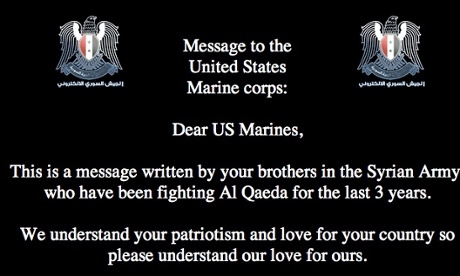 Marines website hacked by Syrian Electronic Army