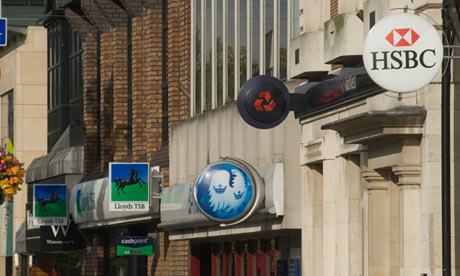 Banks on a high street