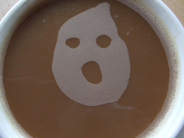 Your Pics - Mysterious: coffee in a cup with ghost image