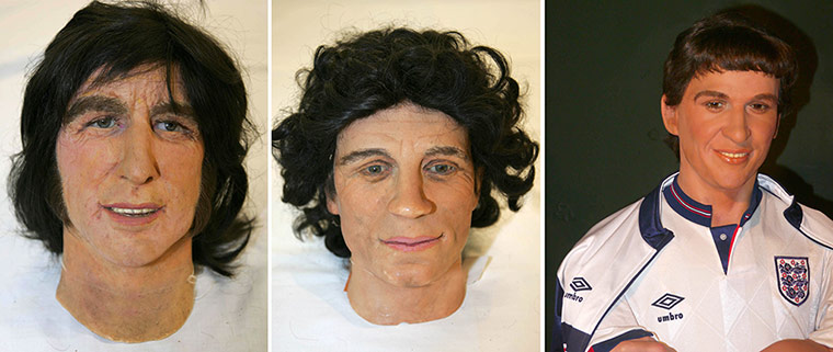 waxworks: George Best, Kevin Keegan and Gary Lineker