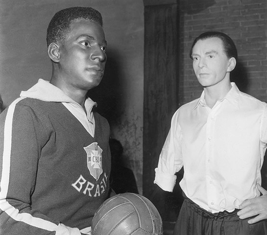 waxworks: Pele and Stanley Matthews