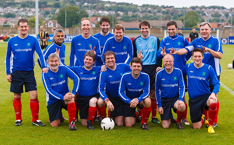 Labour football match: team photo