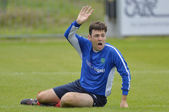 Labour football match: Andy Burnham
