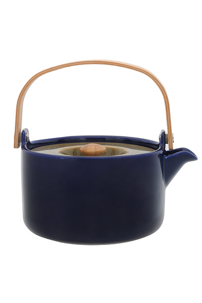 Homes - blue lines: blue marimekko teapot