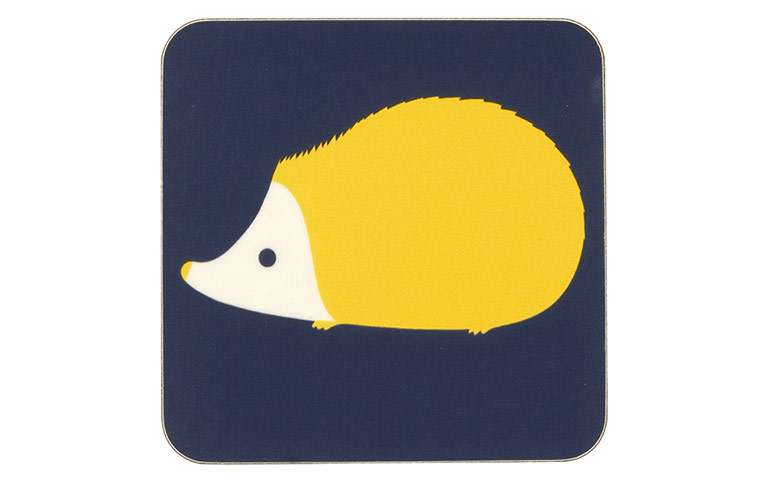 Homes - blue lines: hedgehog coaster