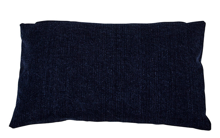 homes - blue lines: denim cushion 