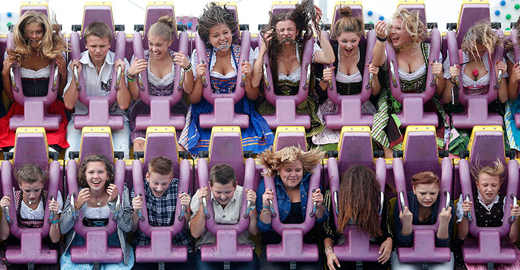 oktoberfest: Some people are enjoying this ride more than others 