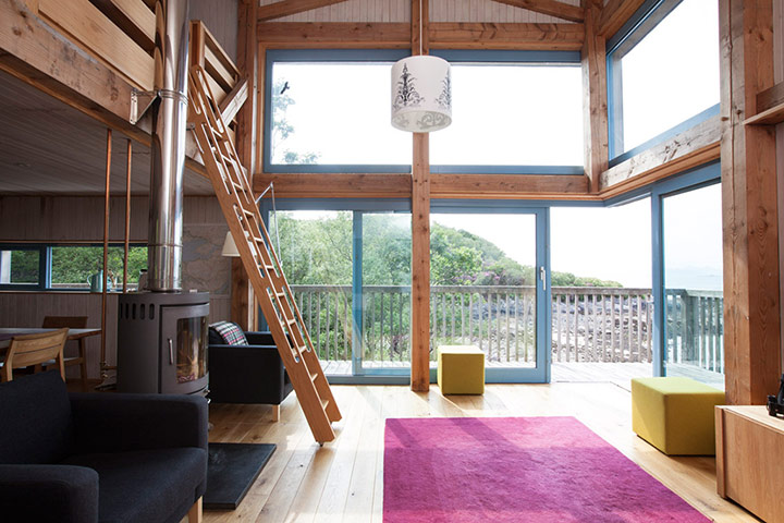 Homes - On The Rocks: living area with mezzanine level
