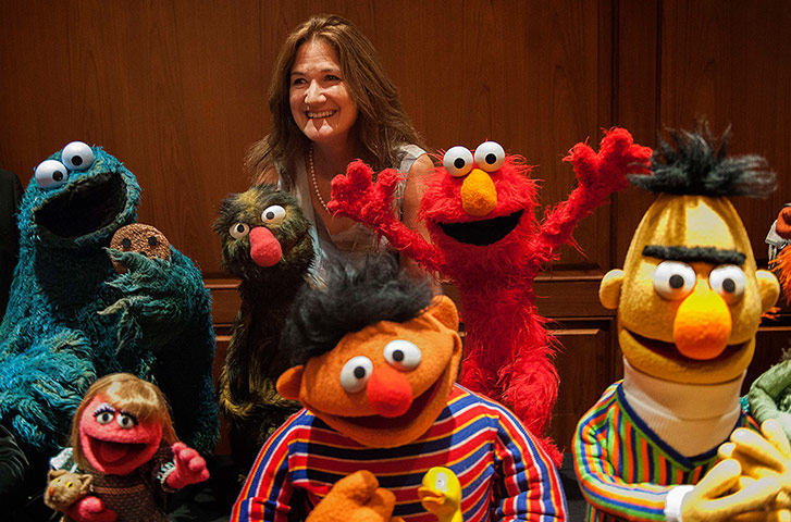 Muppets donation: Cheryl and puppets