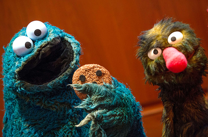 Muppets donation: Cookie Monster and Grover