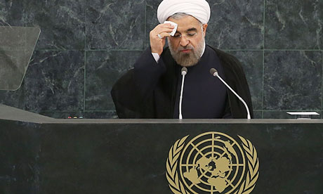 Hassan Rouhani addresses the UN general assembly in New York