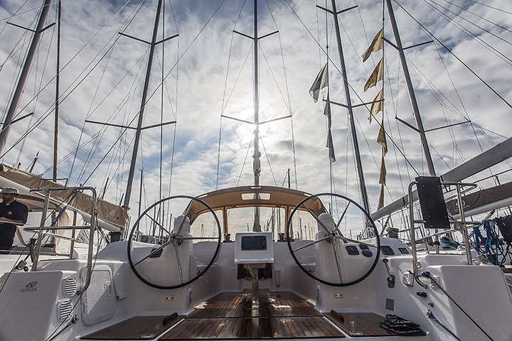 Yachts: A Dufour 450 yacht in Barcelona