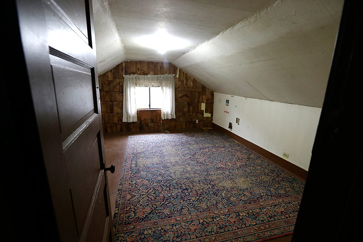 Cobain home: Kurt Cobain's attic bedroom apparently still has the original rug from when