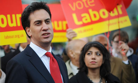Seema Malhotra with Labour leader Ed Miliband campaigning Feltham and Heston