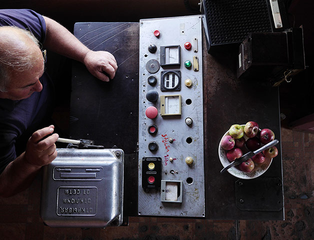 Chiatura cable car: Soviet era miners' cable car 