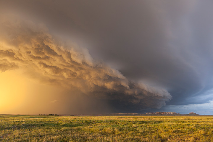 Storm cloud formations: A picturesque storm formation during this year's tornado season in the Unit