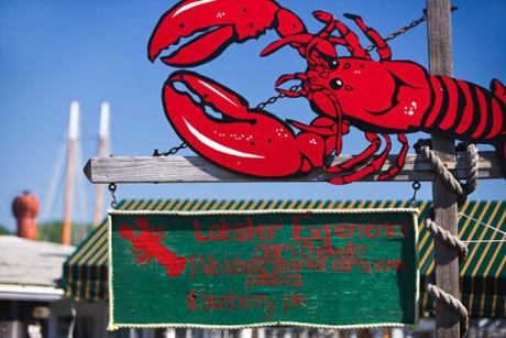 Lobster sign in New England