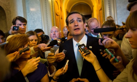 Ted Cruz outside Senate