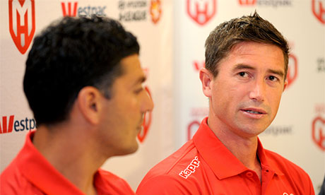 Harry Kewell and coach John Aloisi