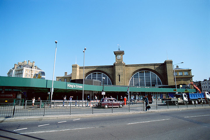 Kings Cross regeneration: The temporary facade was erected in the 1970's styed in place until 2012