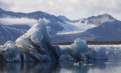 Arctic Glacier Ice Melting in Svalbard KongsFjorden