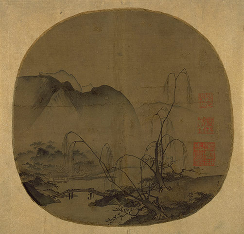 China art: Bare Willows and Distant Mountains
