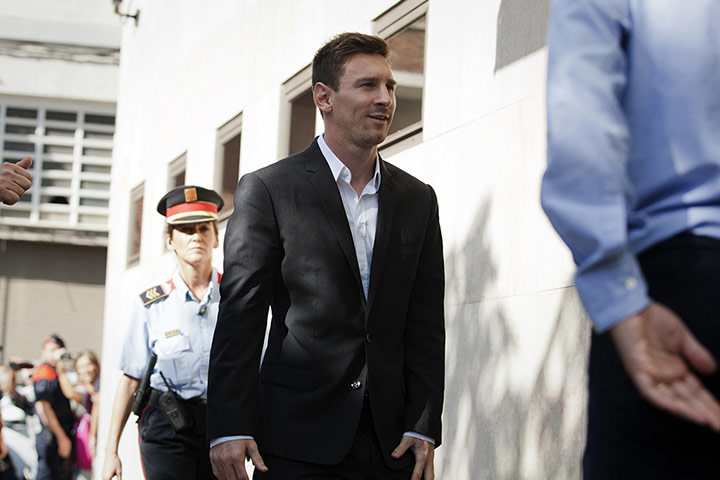 20 Photos: Barcelona football star Lionel Messi arrives at court in Gava in a tax fraud case