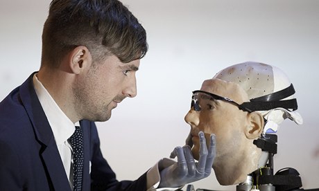 Bertolt Meyer, key speaker at this weekend’s FutureFest in London, meets  Rex the Bionic Man in his 