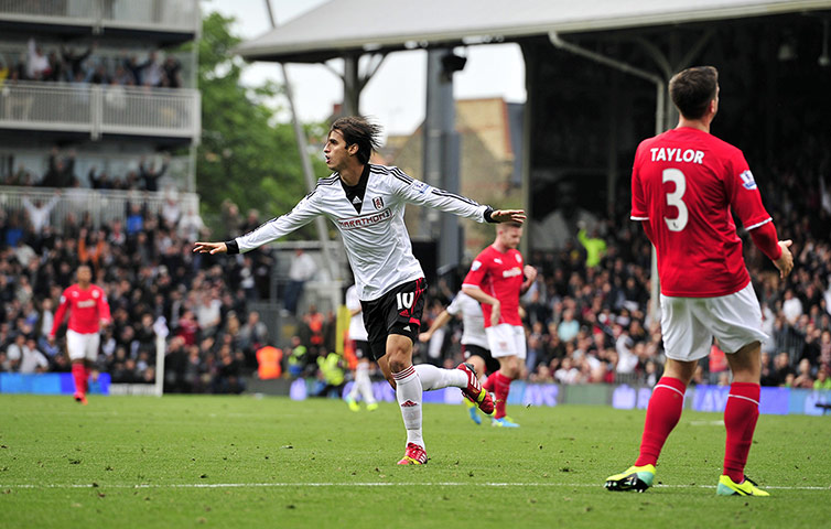 footy-: Fulham's Costa Rican striker Bryan Ruiz