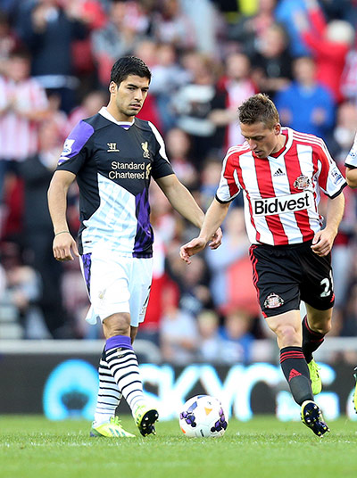Sunderland v Liverpool: Emanuele Giaccherini, Luis Suarez