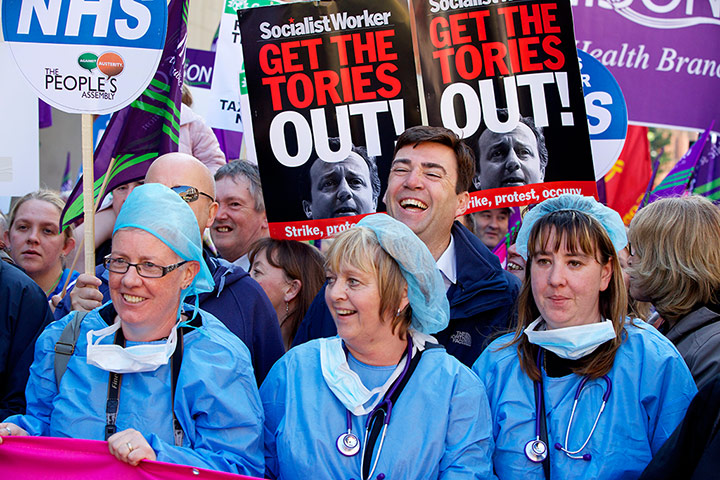 Demos at Tory conference: Demos at Tory conference