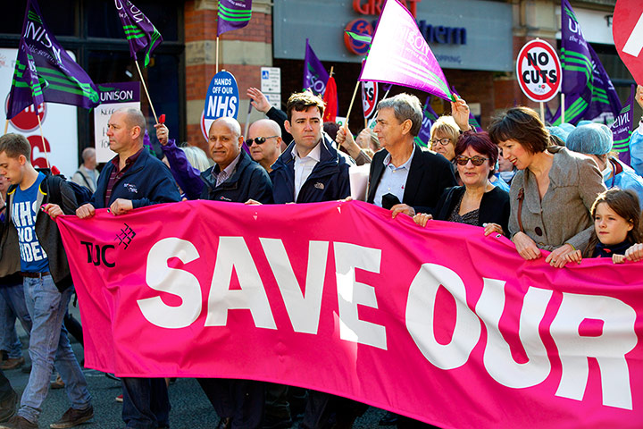 Demos at Tory conference: Demos at Tory conference