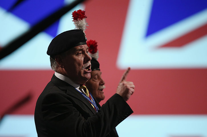 Demos at Tory conference: Demos at Tory conference