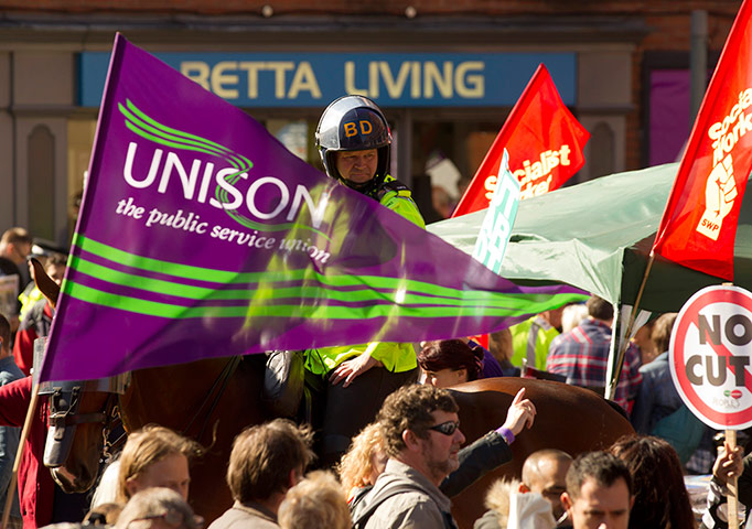 Demos at Tory conference: Demos at Tory conference