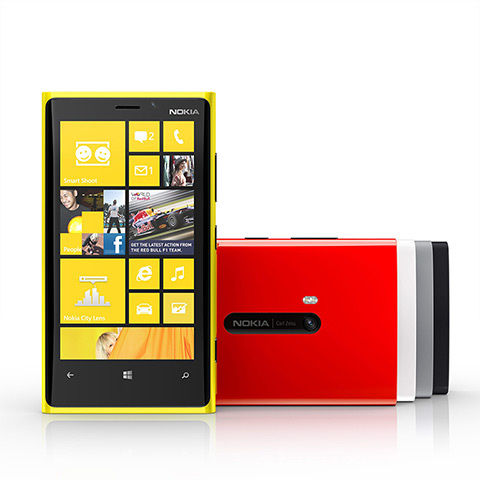 2012: Nokia Windows smartphones - the Lumia 920 runs on the latest Windows Phone operating software