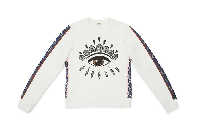 Autumn sweatshirts: Autumn sweatshirts eye motif white sweatshirt by Kenzo