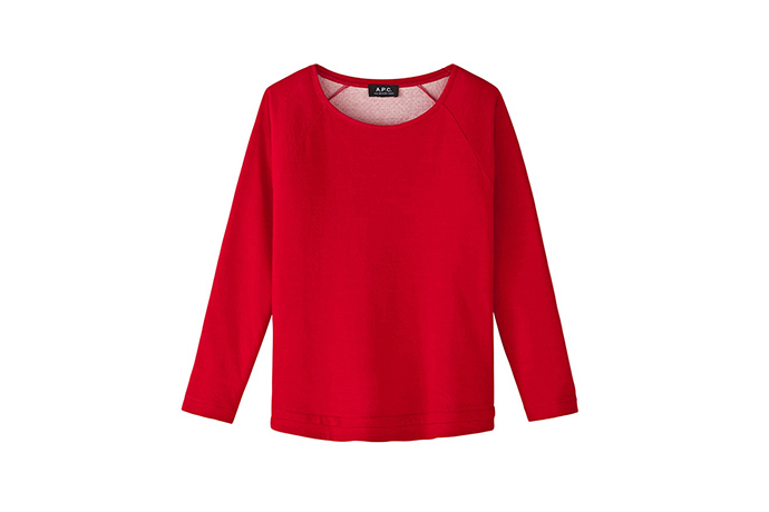 Autumn sweatshirts: Autumn sweatshirts red raglan sweatshirt by APC