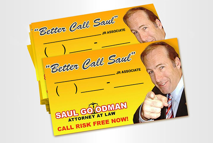 Breaking Bad merchandise: Better Call Saul business cards