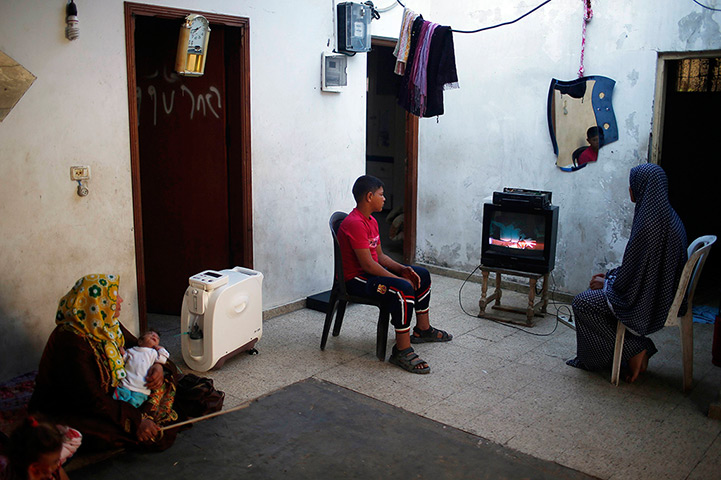 Young newlyweds: The newlyweds live in the family's three-room home, sharing it with nine re