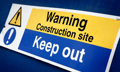 Construction site keep out sign