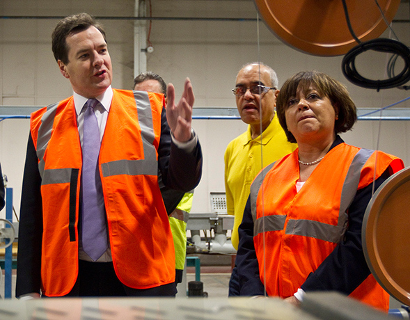 Hi-vis Osborne: George Osborne Visits Eastleigh