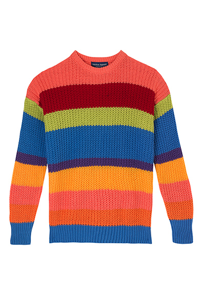 best knits: multi coloured striped jumper